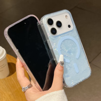 Coque de téléphone magnétique antichoc IMD scintillante effet rêveur pour iPhone 17 Pro Max 16 15 14 Plus 13 iPhone 17 Air