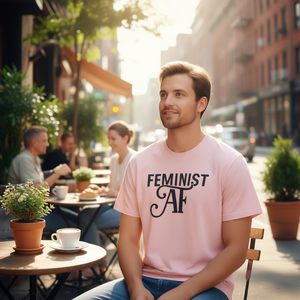 T-shirt Femminista AF Rosa Unisex Taglia M Maglietta divertente con scritta - Product Image 3