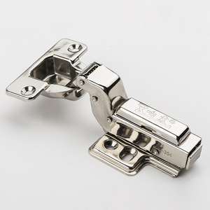 Charnière hydraulique en acier inoxydable à amortissement pour porte de meuble, finition brossée - Product Image 2