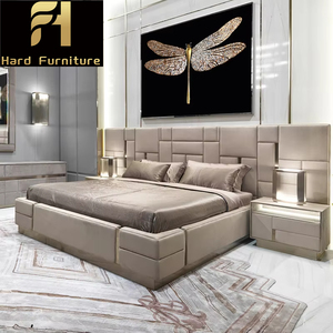 <span class=keywords><strong>Letto</strong></span> King Size Moderno di Lusso con <span class=keywords><strong>Testiera</strong></span> Grande Design Modulare Rivestito in <span class=keywords><strong>Tessuto</strong></span> Garanzia 10 Anni per Casa Hotel e Villa - Product Image 6