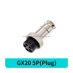 للبيع بالجملة من المصنع CE RoHS GX20 موصل لوحة سلك الطيران السريع الدائري 5 دبوس GX20 مقبس مؤخرة الجوز الذكور الإناث - Product Image 2