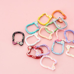 Pd659 Số Lượng Lớn Mèo Hình Dạng Mùa Xuân Carabiner Clip Đầy Màu Sắc Động Vật Móc Khóa UV In Chai Nước Kết Nối Kim Loại Túi Phụ Kiện - Product Image 5