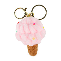 En gros créatif exquis dessin animé coloré Simulation doux Tube crème glacée en peluche porte-clés pour sac pendentif