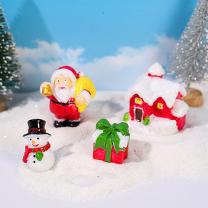 Figurines miniatures de Noël en résine, ornements artisanaux, décorations de fête, style européen - Product Image 2