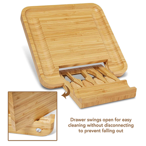Ensemble de planches à <span class=keywords><strong>fromage</strong></span> en bambou personnalisées avec planche à découper carrée et couteau à <span class=keywords><strong>fromage</strong></span>, outils à <span class=keywords><strong>fromage</strong></span> pour la cuisine et la <span class=keywords><strong>charcuterie</strong></span> - Product Image 3