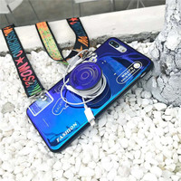 Leadingplus — coque en TPU pour téléphone portable, compatible modèles X, XS, tendance, dessins animés, personnalisation avec lanière