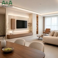 Meubles de salon modernes au design minimaliste, meuble TV luxueux, meuble TV en bois