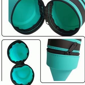 Étui à crayons en silicone avec fermeture éclair pour l'école, le bureau, petite et moyenne taille, flexible, durable, organiseur de papeterie, logo personnalisé - Product Image 4