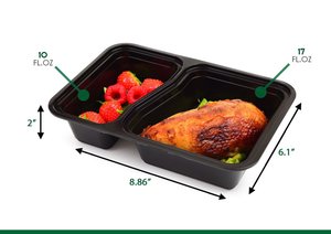 Microwavable <span class=keywords><strong>2</strong></span> ngăn chất <span class=keywords><strong>l</strong></span>ượng cao nhựa <span class=keywords><strong>container</strong></span> với nắp - Product Image 4