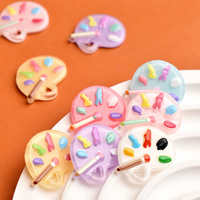 Glace Transparent Couleur Palette Résine Flatback Cabochon pour DIY Épingle À Cheveux Téléphone Cas Décoration Résine Accessoires