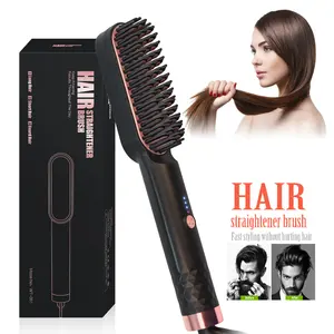 Hair comb straighten china guangzhou supplier portable cheap fast hair curler straightener