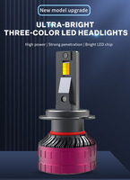 Phare LED 140W 14000LM en gros avec deux tubes en cuivre, contrôle par application, compatible Canbus pour voiture
