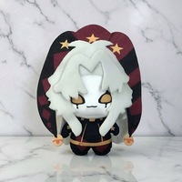 Hot Freak Circus Porte-clés en peluche Pierrothe Harlequin avec logo personnalisé, Poupée animal en peluche Arlequin, Figurine de dessin animé, Coussin de sommeil