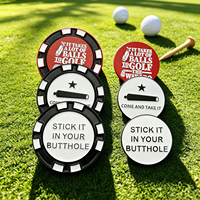 Servicio de Diseño Gratuito, Regalo de Golf, Fichas de Póker Personalizadas, Diseño de Plantilla Personalizada, Fichas de Póker de Metal en Blanco para Golf