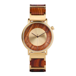 Bestseller Made in China: Orologio Resistente all'Acqua in Acciaio Inox 316L con Cinturino in Legno d'Ulivo Naturale per Uomo e Donna - Product Image 2