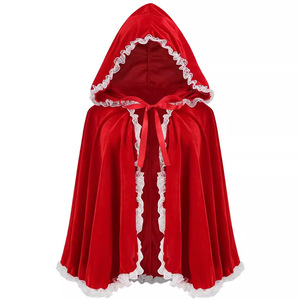 Disfraz <span class=keywords><strong>de</strong></span> <span class=keywords><strong>Caperucita</strong></span> <span class=keywords><strong>Roja</strong></span> <span class=keywords><strong>de</strong></span> Anime Europeo Americano para Mujer Adulta, <span class=keywords><strong>Capa</strong></span> con Capucha <span class=keywords><strong>Roja</strong></span> y Encaje para Fiesta y Escenario - Product Image 2