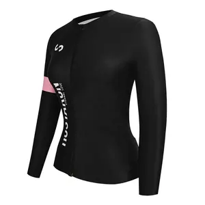 HOSTARON 2023流行黑色女式自行车服装环保面料骑行运动衫