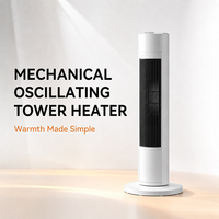 Chauffage tour oscillant mécanique vertical ultra-plat 660 mm, trois réglages de chaleur, gain de place, commande en gros pour les revendeurs d'appareils électroménagers