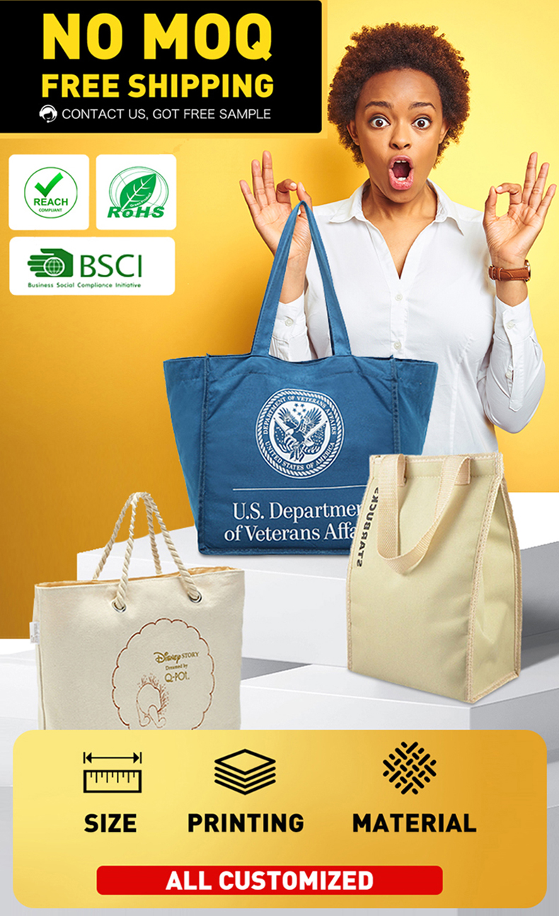 2022 Hot Selling Canvas Bag Beach Shopping Bag Tote Tote Bag Pocket