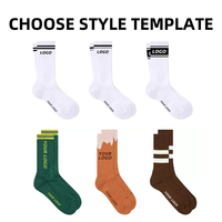 Gym Chaussettes De Luxe Qualité Mode Coton Hommes Crew Chaussettes Broderie Logo Imprimer Gym Chaussettes Personnalisées