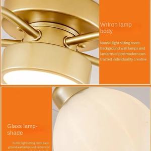 Luz de techo nórdica para sala de estar, dormitorio atmosférico, minimalista, de gama alta, para estudio, Lustre, habitación sencilla moderna - Product Image 4