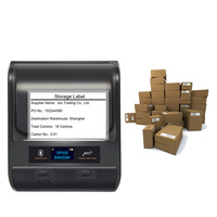 Printer Label Stiker Termal Langsung Detonger 80mm, Printer Barcode Genggam BT