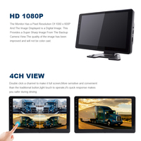 Pabrik 10.1 Inci 2.5D IPS Layar Sentuh 4CH AHD 720P 4G GPS Android Monitor DVR untuk Truk
