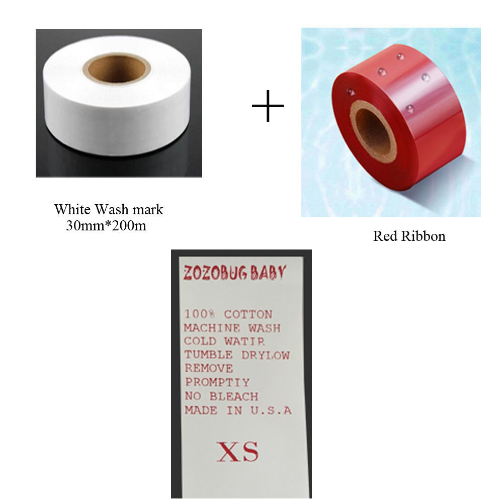 white mark and Red ribbon