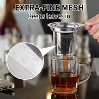 Passoires à thé en acier inoxydable Filtres à tamis en maille pour thé en vrac Suspendu à une théière Tasse à thé Infuseur à café à feuilles mobiles