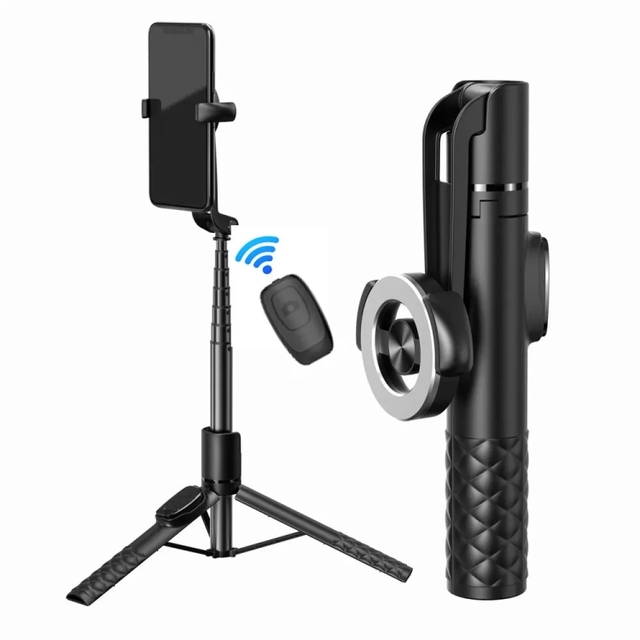 A67P-C Wireless Magnetic Selfie Stick Phone Tripod 1.3m Tripod Live Broadcast Bracket With Remote