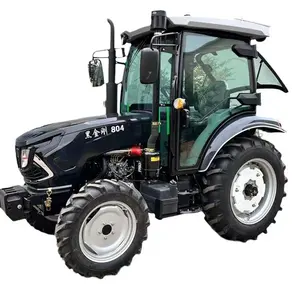 Barato 70 caballos de fuerza tractor de cuatro ruedas Yto tractor de ruedas Lovol tracción en las cuatro ruedas cultivador rotativo cabina de tractor universal