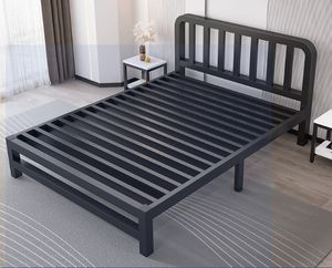 Современная простота экономичная железная кровать утолщенная усиленная односпальная кровать 1,5 м 1,8 м Двойная Рама утолщенная усиленная кровать - Product Image 3