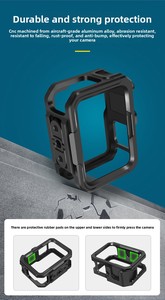 Adattatore Cold Shoe per Espansione Supporto Fotocamera Action, Gabbia in Alluminio per GoPro Hero 13 12 11 10 9 Black - Product Image 4