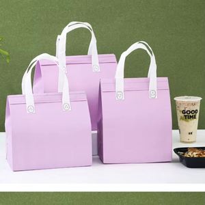 Fashionable Insulated Food Delivery Cooler Bag with Non-Woven Material and Zipper Closure Waterproof - Product Image 1