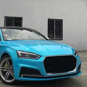 กระจังหน้าทรง RS5 สำหรับ Audi A5 B9 ปี 2017-2019 วัสดุ ABS คุณภาพสูง ติดตั้งง่าย กรอบสีเงิน ลายรังผึ้งสีดำ - Product Image 6