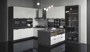 Armoire de cuisine personnalisée gris mat armoire de cuisine en mélamine meuble de cuisine design - Product Image 6