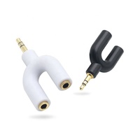 USENGKA Adaptateur de séparateur audio 2 en 1, séparateur d'écouteurs 3,5 mm, concentrateur, convertisseur, connecteur, partage de musique
