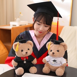 Nuovo Orsetto di <span class=keywords><strong>Peluche</strong></span> per la Laurea con Cappello da Dottore, Orsetto Giocattolo in <span class=keywords><strong>Peluche</strong></span> Transfrontaliero, Orsetto Dottore Piccolo Seduto - Product Image 2