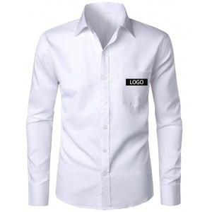 Maßgeschneiderte Baumwoll-Oxford Casual Regular Weiße Herren-Businesshemden Langarm Weich Slim Fit Hochwertige Formelle Hemden für Männer - Product Image 1