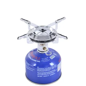New high quality mini manual round shaped pocket gas burner/stove for Hiking camping portable picnic outdoor survival kit