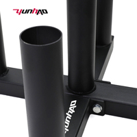 Support vertical pour barres de musculation 5 barres, support de rangement pour haltères, équipement de gym, support de barre en acier robuste, gain de place
