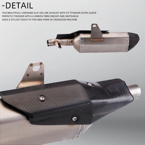 Moto Escape - Nuevo Tubo de Enlace Central de Escape para Motocicleta con Protector Térmico de Fibra de Carbono Modificado para HONDA <span class=keywords><strong>Forza750</strong></span> Nss750 X-ADV750 750 - Product Image 4
