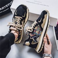 Chaussures Tendances 2025 de Printemps pour Hommes, Baskets Décontractées et Sportives Rehaussantes à Semelle Épaisse en Toile Souple, Vente Chaude