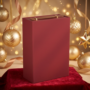 Caja de Cartón Rígido Plegable con Cierre Magnético y Asa de Cuero Sintético para Empaque de Vino y Champán, MOQ Bajo, Envío Rápido DDP - Product Image 1