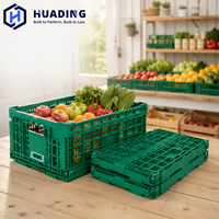 Caisse en plastique pliable et empilable multifonctionnelle HUADING 600*400*260 mm en PP pour le stockage et le transport industriels