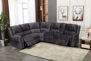Sofá Seccional Reclinable <span class=keywords><strong>El</strong></span>éctrico Moderno HOMERS con Altavoz Bluetooth y Masaje, Sofá Reclinable <span class=keywords><strong>El</strong></span>éctrico para Cine en Casa - Product Image 2