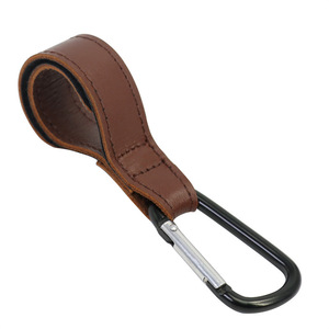 Crochet de poussette pour bébé, crochet de sac en alliage d'aluminium, anneau en D noir et marron pour usage extérieur - Product Image 5