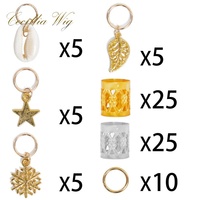 Set da 80 Pezzi: Anelli per Dreadlock, Fermagli per Capelli, Fibbie Metalliche, Piccoli Accessori per Trecce, Anelli di Estensione a Stella, Set Fai-da-te con 24 Accessori Trendy