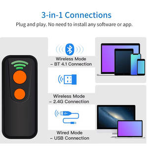 Scanner de codes à barres Laser Mini 1D Portable à bas prix pour <span class=keywords><strong>lecteur</strong></span> d'image sans fil d'inventaire pour tablette <span class=keywords><strong>iPhone</strong></span> iPad Android IOS PC POS - Product Image 4