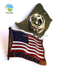 Impresión personalizada EE. UU. País Esmalte Epoxi Bandera Diseño logo Bandera Pin - Product Image 2